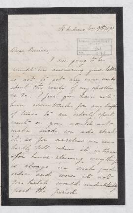 Letter, 9 November 1870