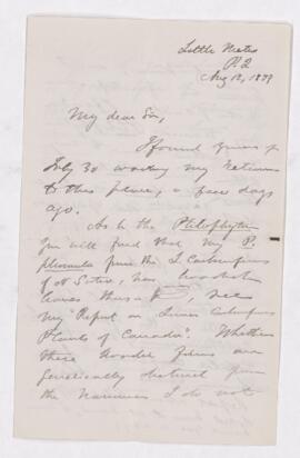 Letter, 12 August 1879
