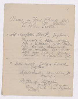 Memo on fossil plants collected by Mr. Weston in Nova Scotia
