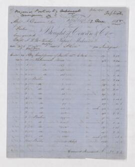 Account, 7 December 1855