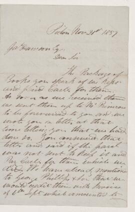 Letter, 21 November 1857