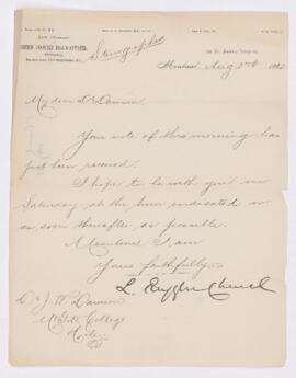 Letter, 2 August 1882