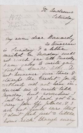 Letter, 1876