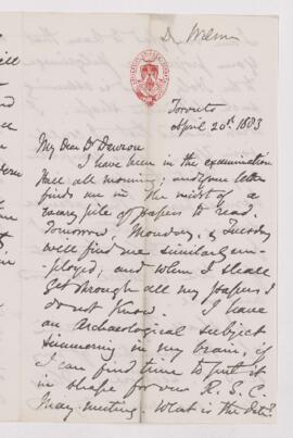 Letter, 20 April 1883