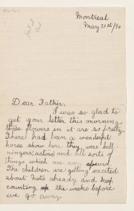 Letter, 21 May 1894