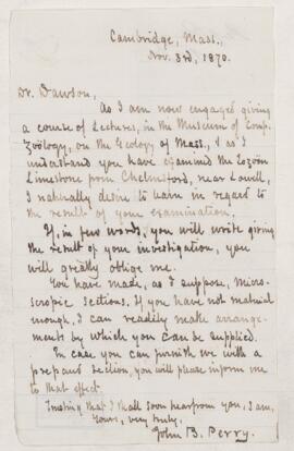 Letter, 3 November 1870