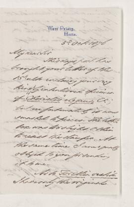 Letter, 3 October 1876