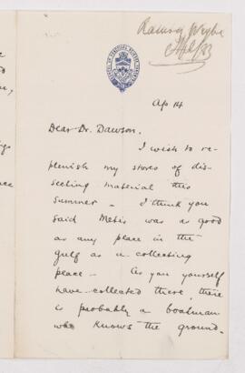 Letter, 14 April 1883