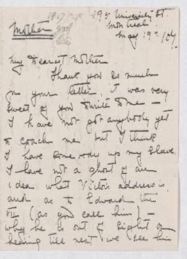 Letter, 19 May 1907