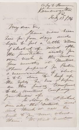 Letter, 13 July 1874