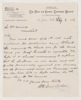 Letter, 3 February 1896