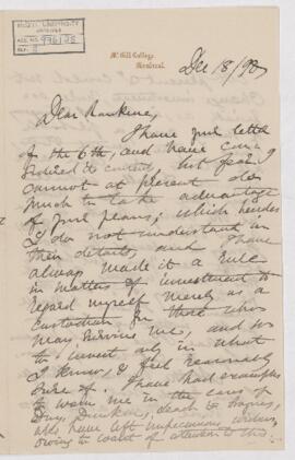 Letter, 18 December 1890
