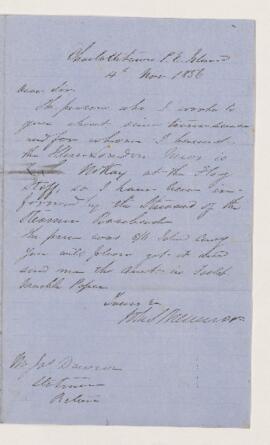 Letter, 4 November 1856