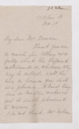 Letter, 6 October