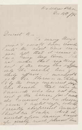 Letter, 18 December 1892