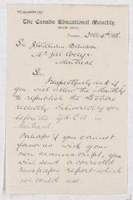 Letter, 5 October 1888