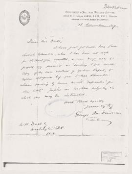 Copy of letter, 13 November 1889
