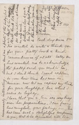 Letter, 6 January 1890
