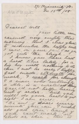 Letter, 15 December 1908