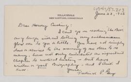 Letter to Harvey Cushing, June 23, 1925