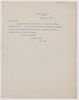 Letter to Henry Barton Jacobs, August 19, 1910