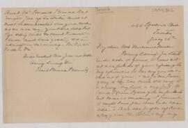 Letter to Harvey Cushing from Ethel Bovell Barwick