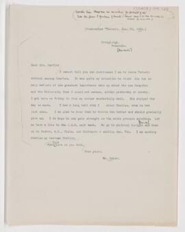 Letter to Mrs. Charles Daniel Parfitt, December 20, 1906