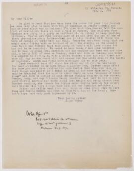 Letter to William Osler, April 3, 1889