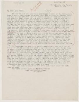 Letter to William Osler, July 10, 1886