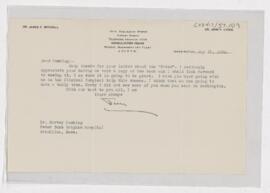 Letter to Harvey Cushing, May 19, 1925