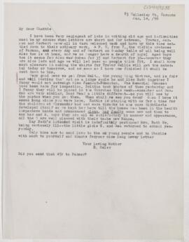 Letter to Charlotte Osler, January 14, 1896