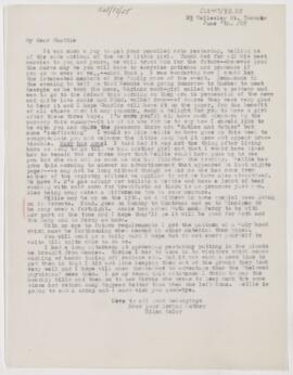 Letter to Charlotte Osler, June 1887