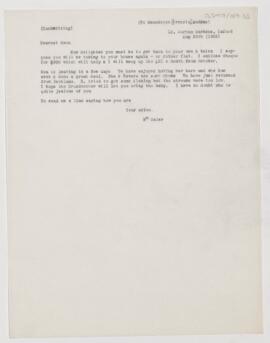 Letter to Gwendolyn Francis Andras, August 29, 1908
