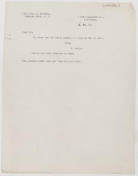 Letter to Edward R. Baldwin, January 12, 1900