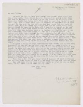Letter to William Osler