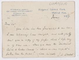 Letter, June 1, 1921