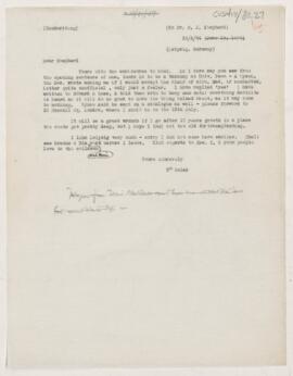Letter to Francis John Shepherd, June 19, 1884