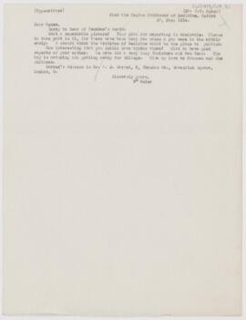 Letter to Henry V. Ogden, January 27, 1914