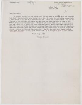 Letter to Henry Vining Ogden, September 5, 1888