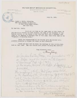 Letter to Laura E. Smith, July 20, 1922