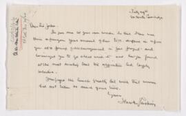 Letter to Sir John MacAlister