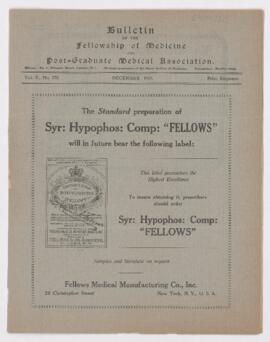Bulletin of the Fellowship of Medicine and Post-Graduate Medical Association, Vol. V