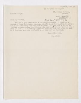Letter to John Young Walker MacAlister, October 29, 1916