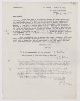 Letter to Leonard L. Mackall, February 7, 1909