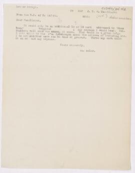 Letter to Sir John MacAlister