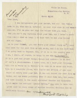 Correspondence, 1926 and 1932