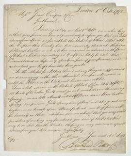 Copy of letter from Brickwood, Pattle, & Co. to William Grant
