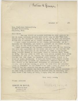 Correspondence on Simon McTavish